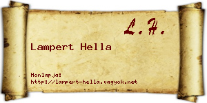 Lampert Hella névjegykártya